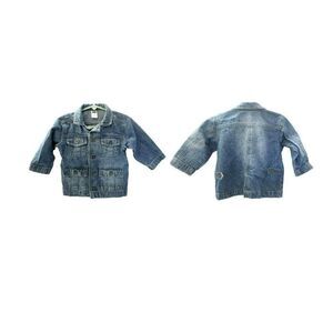 Old Navy Infant Boys 12-18 Month Denim Jacket 100% Cotton Side Tabs